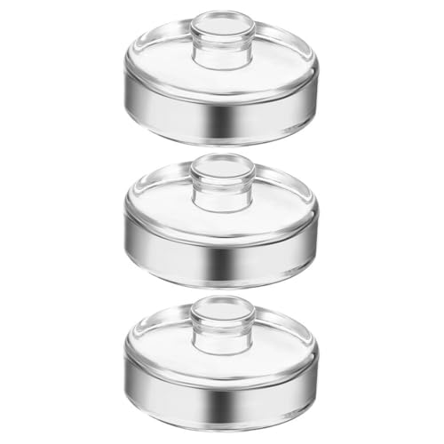 PRETYZOOM 3Pcs Fermentation Weights for Wide Mouth Jars Glass Fermenting Weights with Short Handle for Pickling and Food Storage Heavy Duty Kitchen Weights for Optimal Fermentation