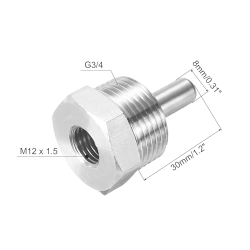 uxcell 8mm Dia G3/4 Thermowell Weldless Stainless Steel 304 with Cable Gland 30mm Length for Beer Fermenter, White - color: White, size: G3/4 x 30mm