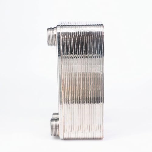 Generic 24 Plates Heat Exchanger Beer Wort Chiller Cooler 304 Stainless Steel for Home Brewing Beer
