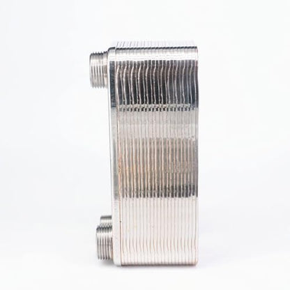 Generic 24 Plates Heat Exchanger Beer Wort Chiller Cooler 304 Stainless Steel for Home Brewing Beer