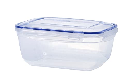 Superio Large Plastic Food Storage Container with airtight Lid for Pantry, Fridge- 10 Cup, 80 Oz- BPA Free, Leakproof Sealed Container- Microwave, Dishwasher and Freezer Safe (Clear) - color: Clear