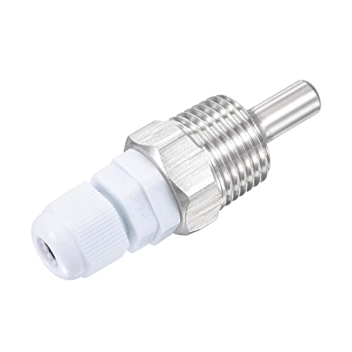 uxcell 8mm Dia G1/2 Thermowell Weldless Stainless Steel 201 with Cable Gland 30mm Length for Beer Fermenter,White - color: White, size: 8mm x 30mm