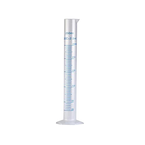 250ml Plastic Graduated Cylinker, Measuring Cylinder Graduated Cylinders Lab Supplies Laboratory Tools