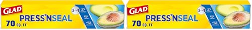 Glad Press'n Seal Plastic Food Wrap | 70 Square Foot | Roll | Pack of 2 - size: 70 Sq Ft (Pack of 2)