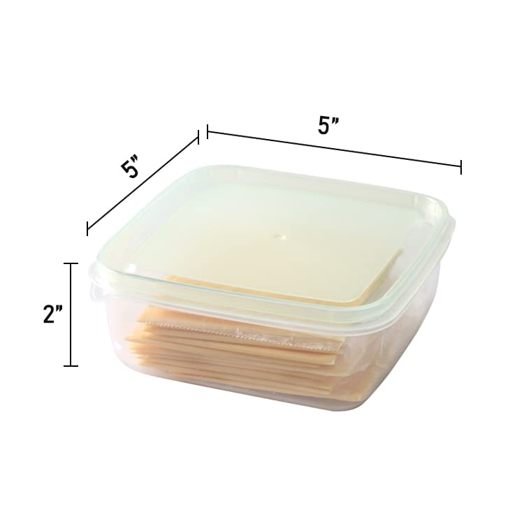 2 Pack-Cheese slicer Storage Containers with lids airtight Keeps slice Cheese Fresh and Delicious Reusable Preservation Container for Fridge