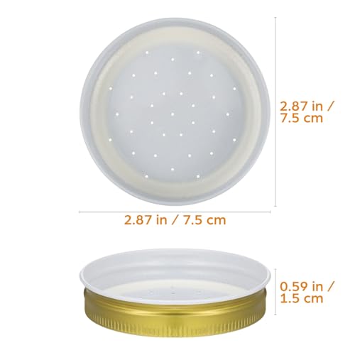 Abaodam Bee Water Feeder Lid 4-Pack for Beehive Entrance Beekeeping Water Dispenser Easy Refill 2.87X2.87X0.59 Inch Portable Bee Feeding Tool