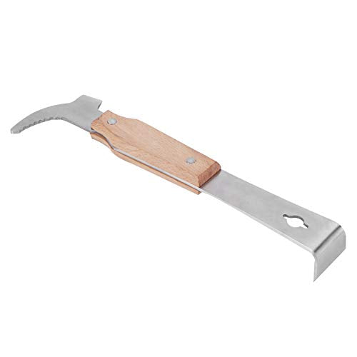 Beekeeping Knife, Premium Stainless Steel, Honey Scraper, Ergonomic Wood Handle for Efficient Wax Removal and Frame Pryi