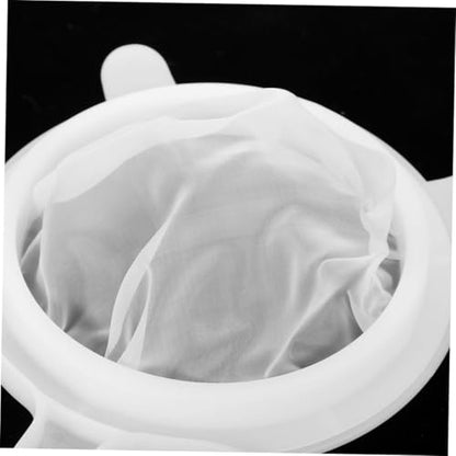 Fine Mesh Kitchen Sieve Strainer for Juicing and Honey Extraction, 2pcs Plastic Food Strainers with Handle and Double-ear Design for Coffee, Soy Milk, and Tea Filtering