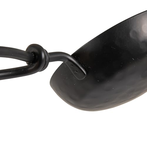 Creative Co-Op Hammered Stainless Steel Scoops, Black, Set of 4 - color: Black