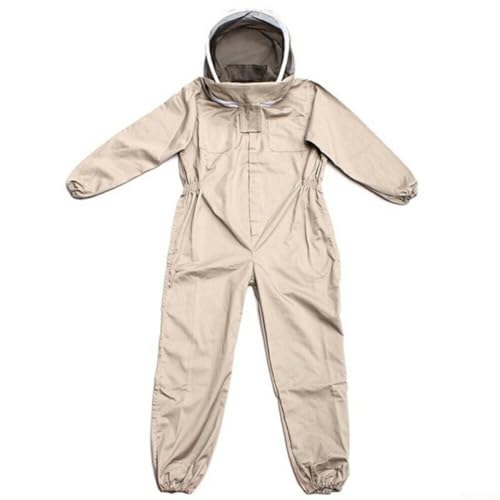 Full Body for beekeeping Suit with Gloves XL - 3 Layer Ventilated Sting Proof Bee Suit for Men Women - Cotton Apiary Jacket with Removable Hood
