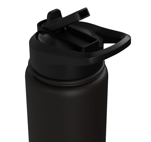 Proud Parent Sourdough Starter Active Yeast Stainless Steel Insulated Water Bottle - color: Black