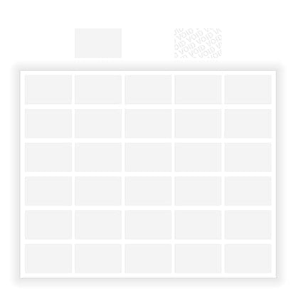 Transparent Blank Tamper Evident Labels Crystal Clear Sealing Package Seal Self Adhesive Security Warranty Void Tamper Proof Stickers (100pcs Rectangle) - style: 100pcs Rectangle