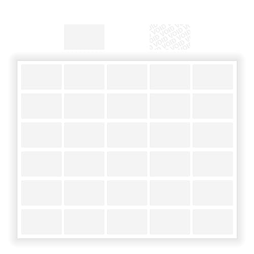Transparent Blank Tamper Evident Labels Crystal Clear Sealing Package Seal Self Adhesive Security Warranty Void Tamper Proof Stickers (500pcs Rectangle) - style: 500pcs Rectangle