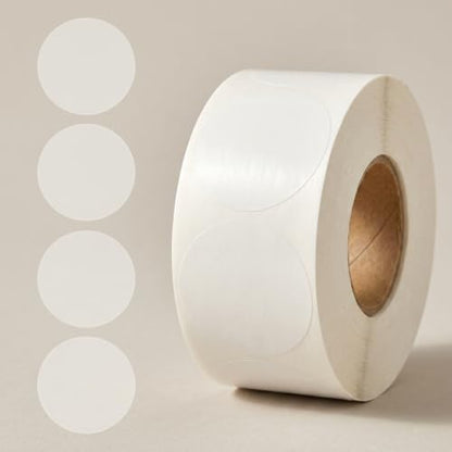 500pcs Transparent self-Adhesive Stickers, 2.5cm Diameter - Perfect for DIY Gift Wrapping & Packaging, Durable PET Material, Ideal for Sealing Gift Boxes, Gift Packages - color: 500pcs Clear Round Labels