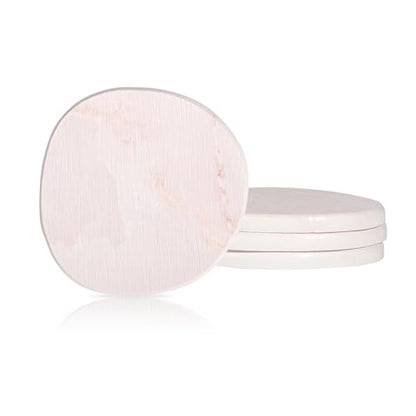Diatomaceous Earth Coasters Set of 4, Super Absorbent Quick-Dry Heat-Resistant Drink and Coffee Coasters, Modern Stone Irregular Design for Kitchen Counter and Coffee Table, Pink - color: Pink Coaster
