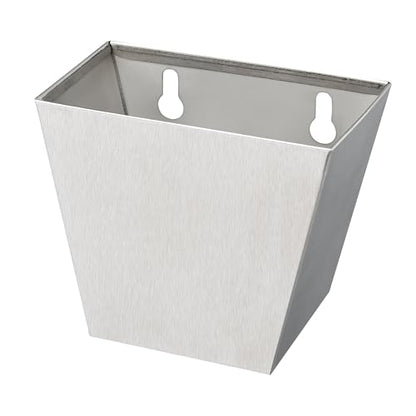 Stainless Steel Bottle Cap Catcher Wall Mount Beer Cap Collector with Drain Opening Brushed Silver - color: Silver