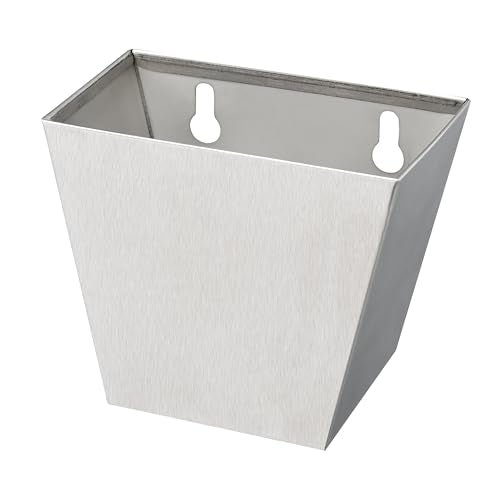 Stainless Steel Bottle Cap Catcher Wall Mount Beer Cap Collector with Drain Opening Brushed Silver - color: Silver