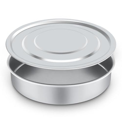 Lab Sieve Pan with Lid, Chromium-Plated Steel Test Sieves Pan, Analysis Sample Test Sieves for Industrial Laboratory, 7.9Inch/20cm Diameter 1.97in/5cm Height - size: 7.9in/20cm-Diameter