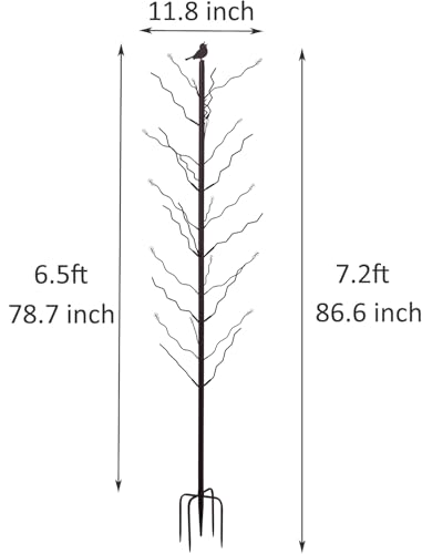 7.2FT Tall Wine Bottle Trees Stand for Garden Decorative, Rustproof Metal Bottle Tree Holder, Holds Up to 15 Bottles (Bronze)