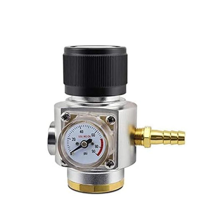 Home Brew Equipment Kegging Tools Mini Gas Regulator Soda Keg Regulator Co2 Keg Charger 0-90PSI for Soda Maker Sparkling Water Beer Soda Bottle Tr21.4 (Tr21.4)