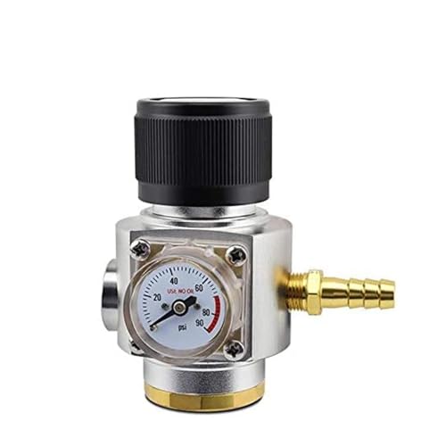 Home Brew Equipment Kegging Tools Mini Gas Regulator Soda Keg Regulator Co2 Keg Charger 0-90PSI for Soda Maker Sparkling Water Beer Soda Bottle Tr21.4 (Tr21.4)