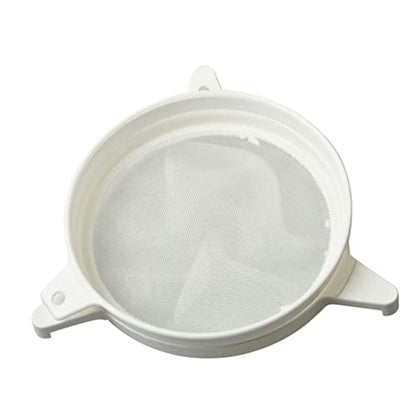 1PC Plastic Double Sieve Honey Filter Strainer Resistant Nylon Mesh Beekeeping Tool for Filtering Impurities Honey Practical Device for Beekeepers White
