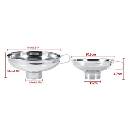 Canning Funnel for Kitchen, 4in Wide Mouth Funnel for Spice Jars with Handle Canning Jars Funnel for Filling Bottle - color: S