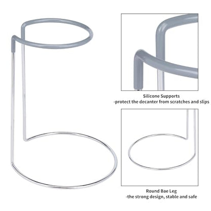 Wine Decanter Drying Stand with Rubber Coated Top to Prevent Scratches, Wine Decanter Drying Rack for Standard and Large Wine Decanters, Wine Decanter NOT Included, (with Cleaning Brush) - style: Decanter Drying Stand B