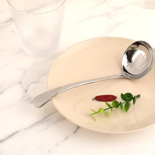 Gravy Ladle 7.9'' Stainless Steel Silver Small Ladle Sauce Soup Ladles Mirror Polished Kitchen Utensil for Spooning Gravy Sauce Soup