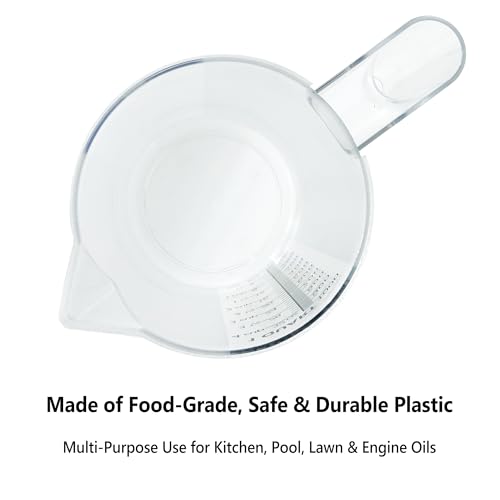 Liquid Measuring Cup with Handle, 48 oz / 6 Cup / 1500 ml Plastic Measuring Pitcher, Permanent Laser-Etched Markings, Large Measuring Cup for Kitchen Baking, Cooking & Garden Mixing - size: 48 OZ (6 Cup/1500ml）