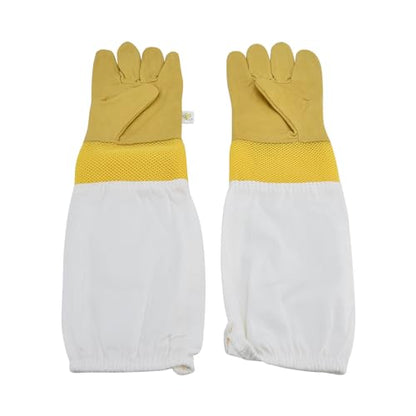 Beekeeping Gloves Durable Sheepskin Gloves with Extended Sleeves Beekeepers Safe XL