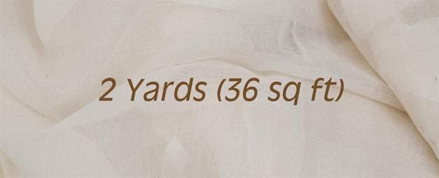 MF Cheesecloth 18 Sq Feet / 2 Yards (2 Yards) | Muslin Cloth | Grade 90, Ultra Fine | 100% Cotton | Natural & Unbleached | Best for Cooking, Baking, Filtering & Straining |