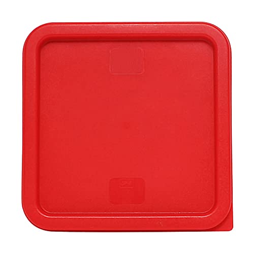 Tiger Chef 8 Quart Commercial Grade Clear Food Storage Square Polycarbonate Containers With Red Lids - style: 8 Quart