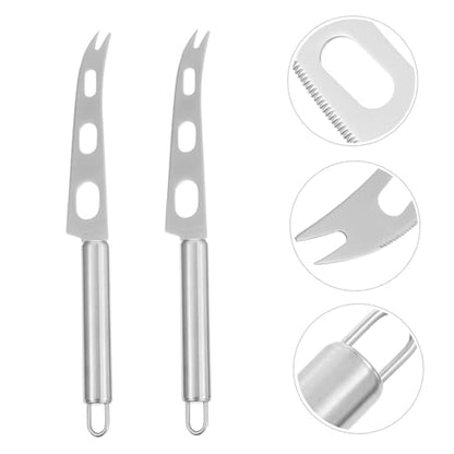 MERRYHAPY 2pcs Stainless Steel Cheese Knife Cheese Spatula for Baking Butter and Use Lightweight Kitchen Tool Dishwasher Safe Resistant Design