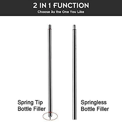 13.8" Beer Bottling Wand Fast Flow Deluxe Siphoning Kit with Filler Cleaning Brush for Home Brewing, Beer, Wine, Mead, Kombucha, And Craft Brew