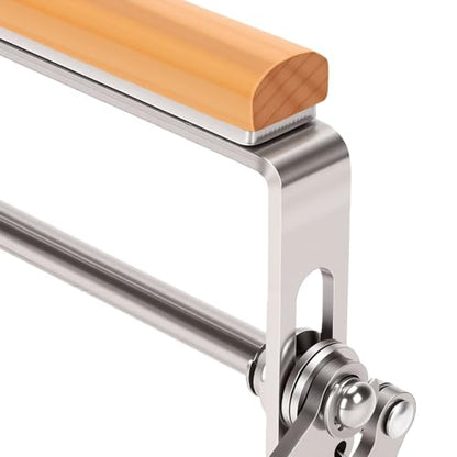 Fafeicy Beehive Frame Grip Tool, Beekeeping Frame Lifter for Secure Removal, Stainless Steel Jaws with Wooden Handle for Apiary Work