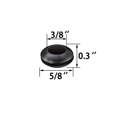 Mudder 20 Packs Airlock Grommet, Fermenter Lid Grommet Silicone for Homebrewing, Straws, Airlock, Beer, Wine, Silicone Bucket Fermenter Lid, 5/8 Inch OD and 3/8 Inch ID