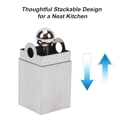 Tofu Press Stainless Steel, Flower Cube Mold Set, Food Grade Metal Slicer Shaper, Ergonomic Handle, for Cheese Soft Food, Home Kitchen Restaurant, Dishwasher Safe (A)