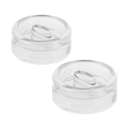 Operitacx 2pcs Glass Fermentation Weights for Wide Mouth Jars, Heavy Glass Fermenting Lids Canning Weights with Easy Grip Handle for Sauerkraut, Kimchi 2.8 inch