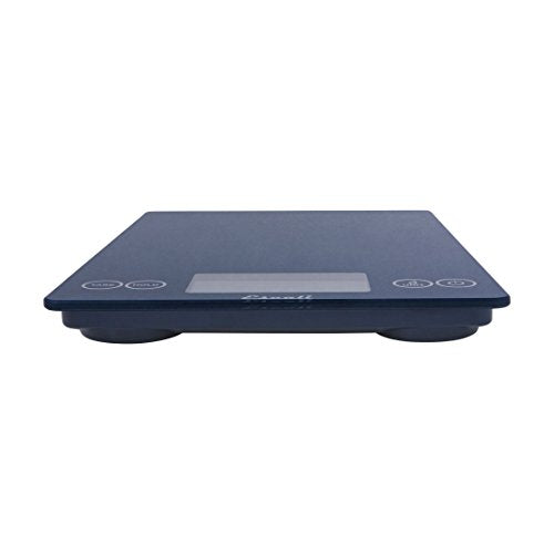 Escali Arti Glass Food Scale Digital Countertop Kitchen, Baking and Cooking Scale with Nutrition and Calorie Counter, 15-Pound Capacity, 9" x 6.5" x .75", Blue Mirage - color: Blue Mirage