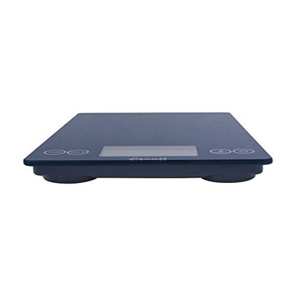 Escali Arti Glass Food Scale Digital Countertop Kitchen, Baking and Cooking Scale with Nutrition and Calorie Counter, 15-Pound Capacity, 9" x 6.5" x .75", Blue Mirage - color: Blue Mirage