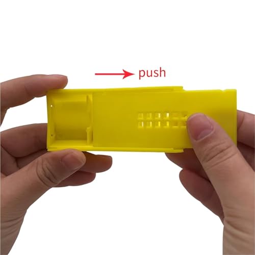 Queen Bee Cage 50Pcs Beekeeping Transport Cages Yellow Bees Queen Post Room Cage Plastic King Prisoner Bee Apiculture Tools for Beekeeping Supplies