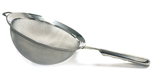 Norpro, 8" KRONA Stainless Steel Double Mesh Strainer, 8", as shown - size: 8"