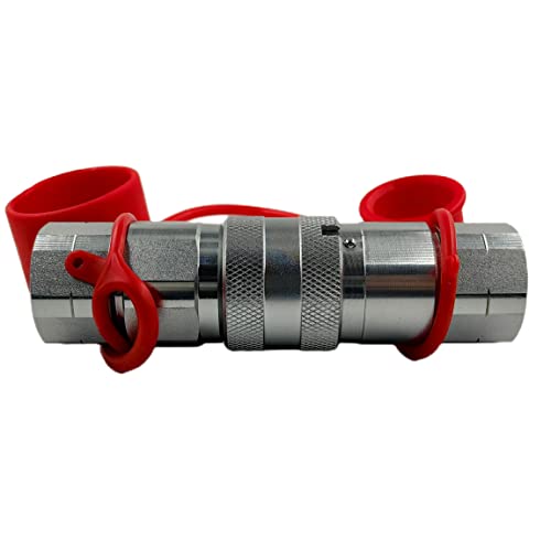 1/2" SAE-08 Flat Face Hydraulic Coupler Skid Steer Quick Connect Disconnect Coupling 1/2 Body UNF3/4"-16 ORB Bobcat Kubota ISO16028 - size: 1-Set 1/2" SAE UNF 3/4"-16