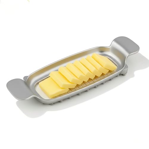 Butter Slicer Stainless Steel Butter Cutter for Butter Cheese | Even 0.25" Slices, Strong Wire, Ergonomic Handle, Multi-Use Kitchen Tool