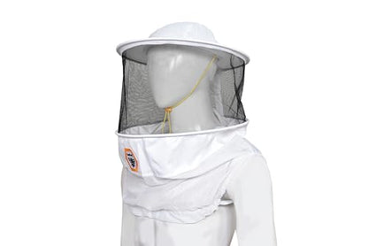 Beekeeping Veil Hat for Beekeepers 360° Protective High Visibility Mesh Breathable Ventilated Design Secure Elastic Fit (BP-105 White-1 Pack Veils) - color: White, size: 1-pack