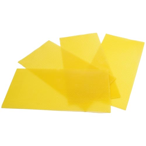 Saihisday 10Pcs Beehive Foundation 8-1/2-Inch Wax Coated Foundation Sheet Deep Bee Hive Beeswax Waxed Foundations Bee Waxed Sheets for Bee Frame