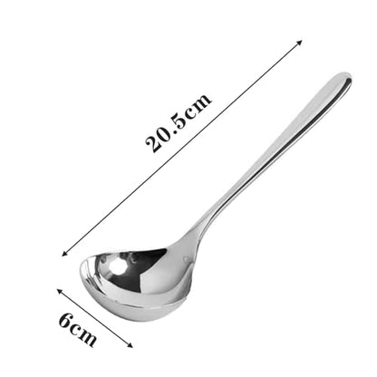 4 Pcs Small Ladle Sauce Ladle SUS 304 Stainless Steel Small Serving Ladles Gravy Soup Spoon Ladles 8-Inch (Silver)