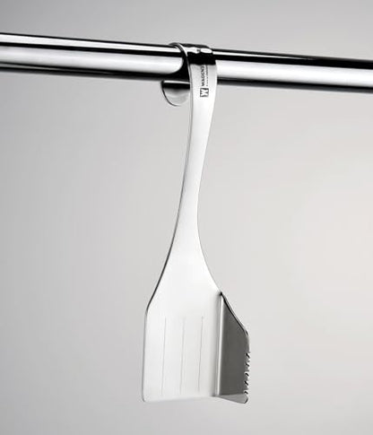 WAGENSTEIGER SUS304 Stainless Steel Butter Knife with Built-In Cutter & Spreader, Cheese Slicer, Hanging Hook, Multifunction Kitchen Tool, 155 × 40 mm (6.1 × 1.57 in)