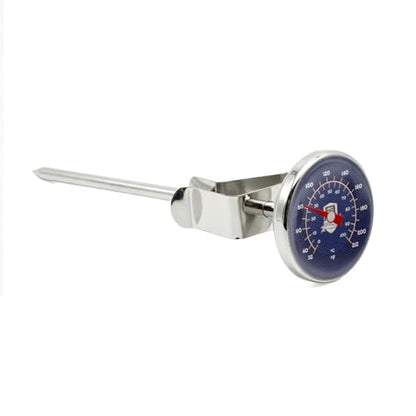 Fermentaholics Stainless Steel 1.5 Inch Dial Thermometer w/Locking Adjustable Clip – General Kitchen Use: Cooking, Baking, Brewing, Cheesemaking, Coffee, & More – Clip Locks into Place